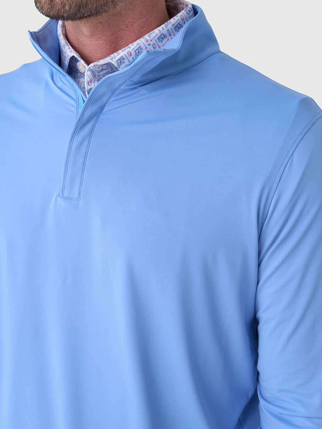 Peter Millar Crown Sport Men's Featherweight Performance Quarter-Zip - Saint Bernard