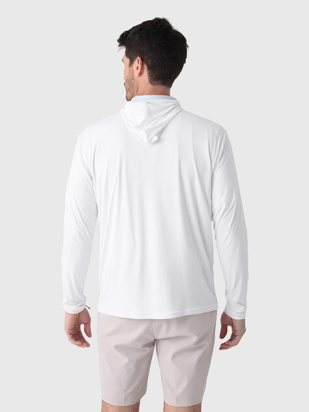 Peter Millar Crown Sport Men's Featherweight Performance Sun Shirt Hoodie - Saint Bernard