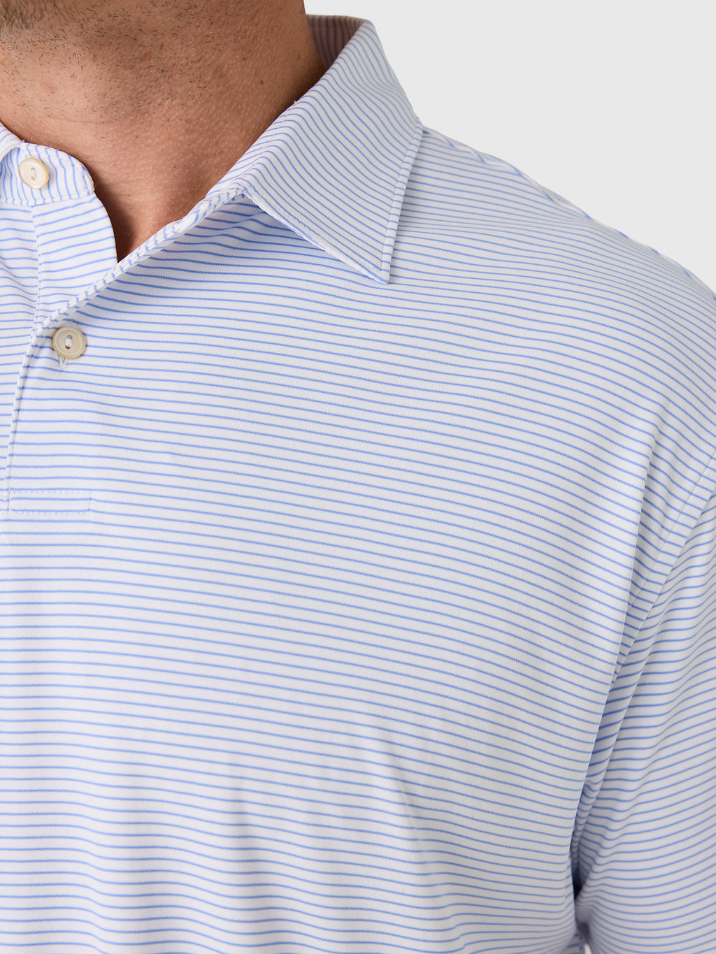 Peter Millar Crown Sport Men's Featherweight Stripe Performance Polo - Saint Bernard