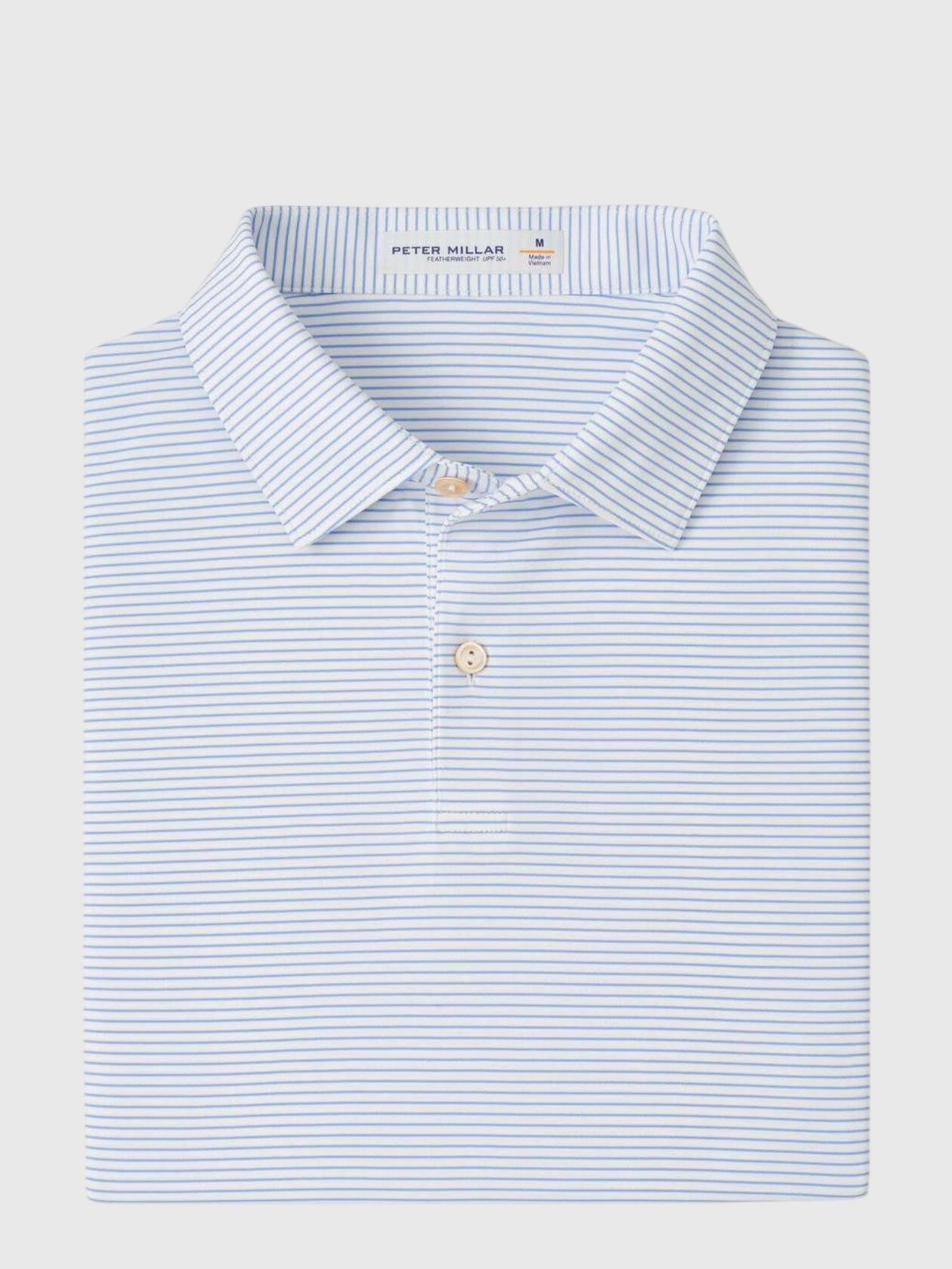 Peter Millar Crown Sport Men's Featherweight Stripe Performance Polo - Saint Bernard