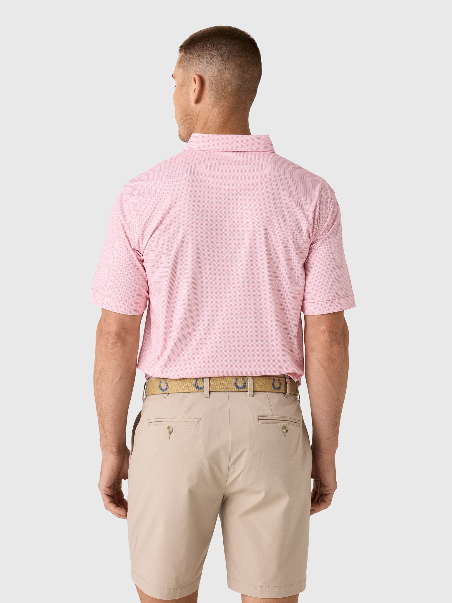 Peter Millar Crown Sport Men's Featherweight Parke Performance Polo - Saint Bernard