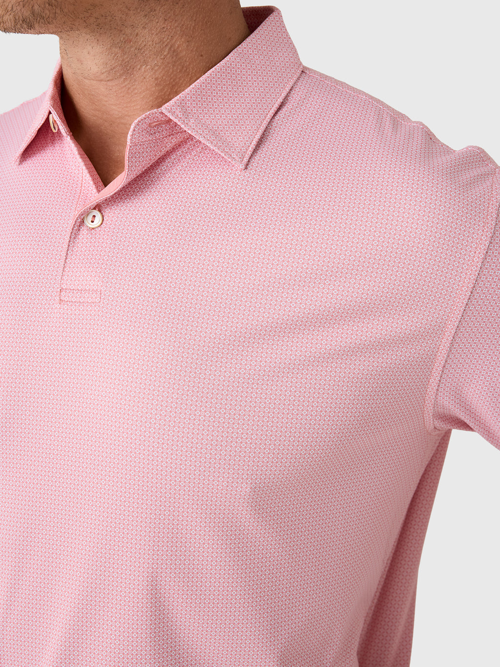 Peter Millar Crown Sport Men's Featherweight Parke Performance Polo - Saint Bernard