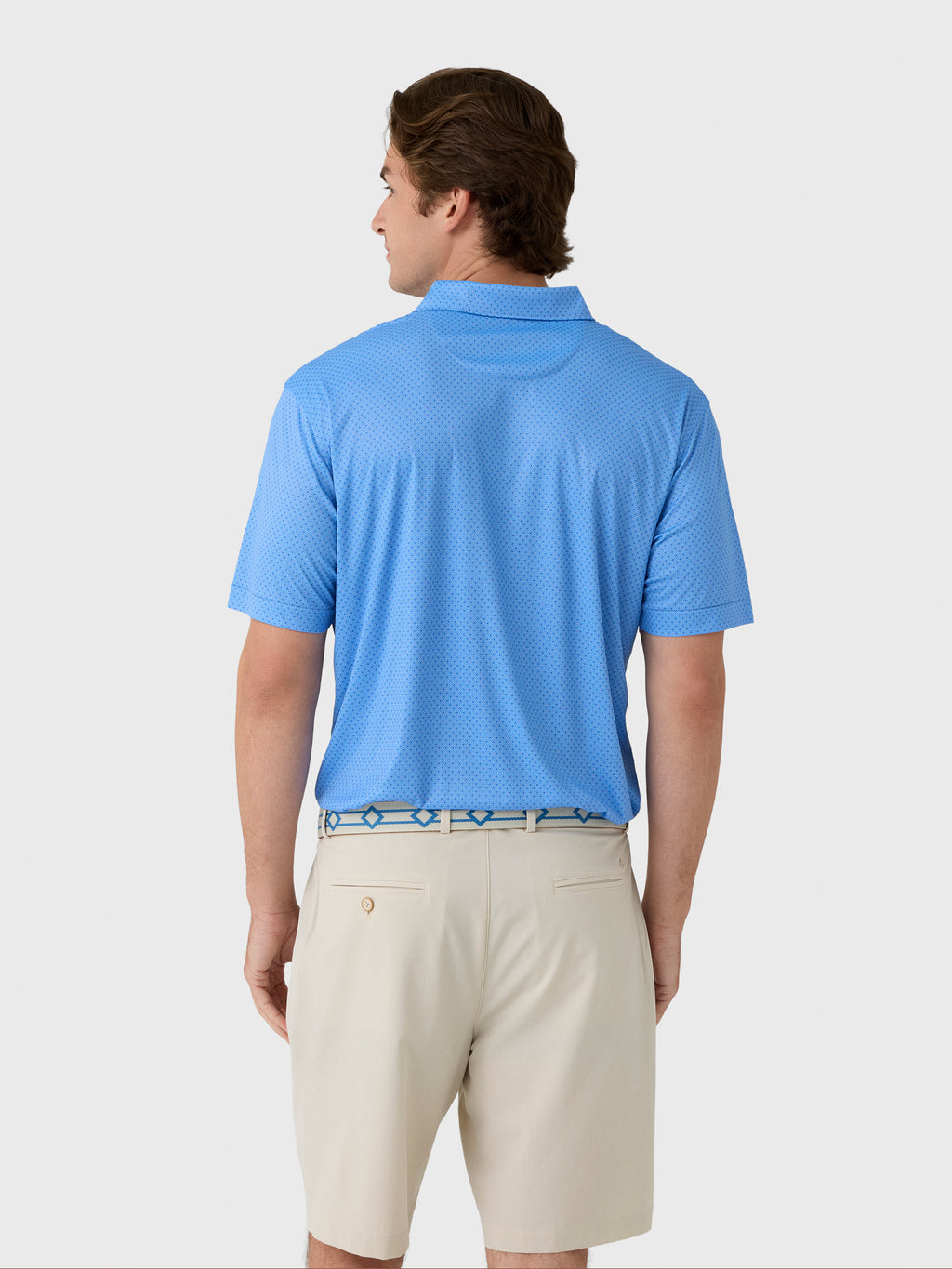 Peter Millar Crown Sport Men's Featherweight Starmount Performance Polo - Saint Bernard