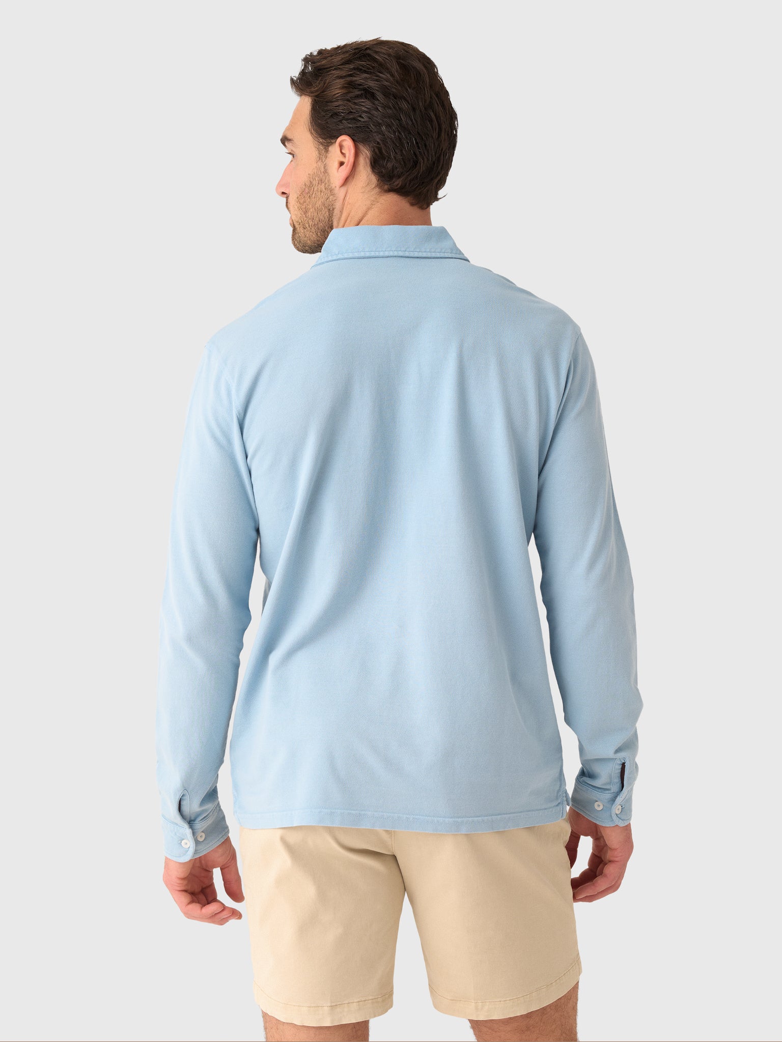 Peter Millar Crown Men's Everyday Piqué Long Sleeve Polo - Saint Bernard
