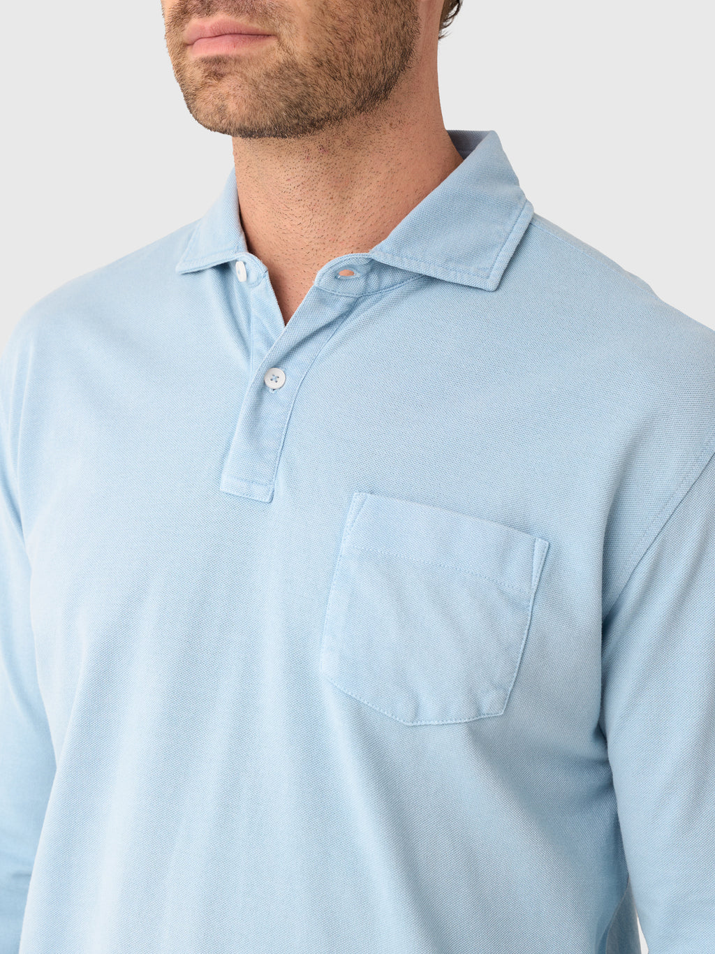 Peter Millar Crown Men's Everyday Piqué Long Sleeve Polo - Saint Bernard