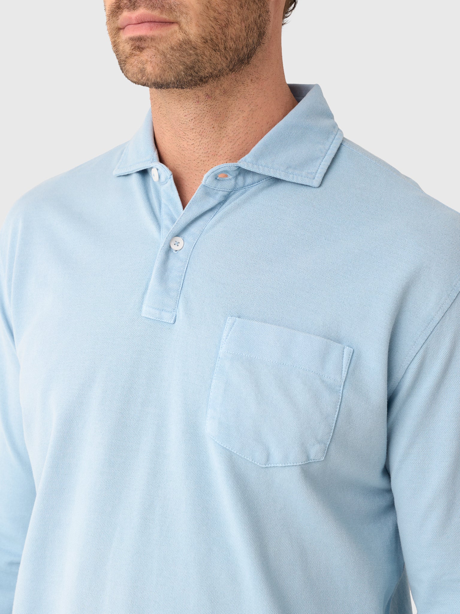 Peter Millar Crown Men's Everyday Piqué Long Sleeve Polo - Saint Bernard