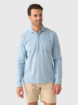 Peter Millar Crown Men's Everyday Piqué Long Sleeve Polo - Saint Bernard