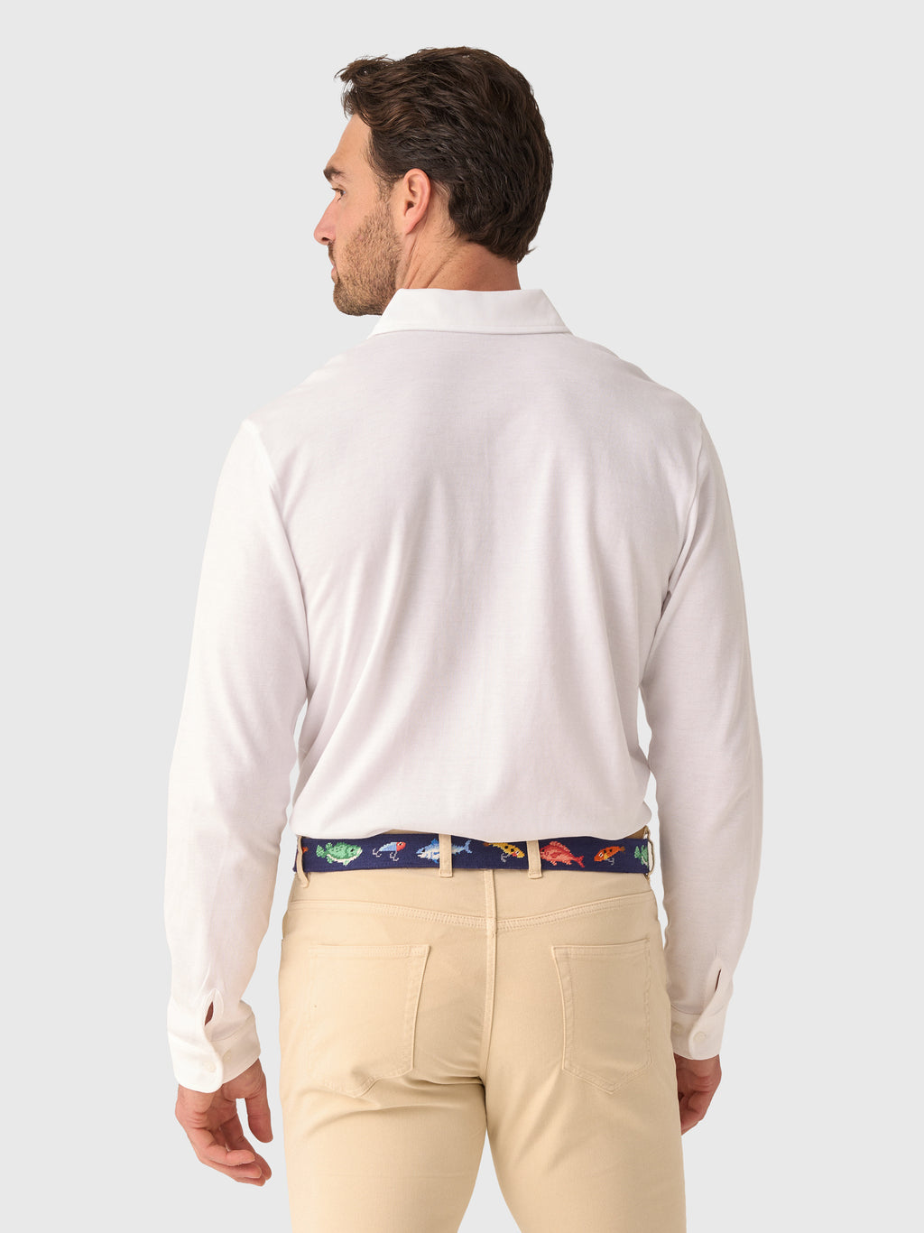 Peter Millar Crown Men's Everyday Piqué Long Sleeve Polo - Saint Bernard