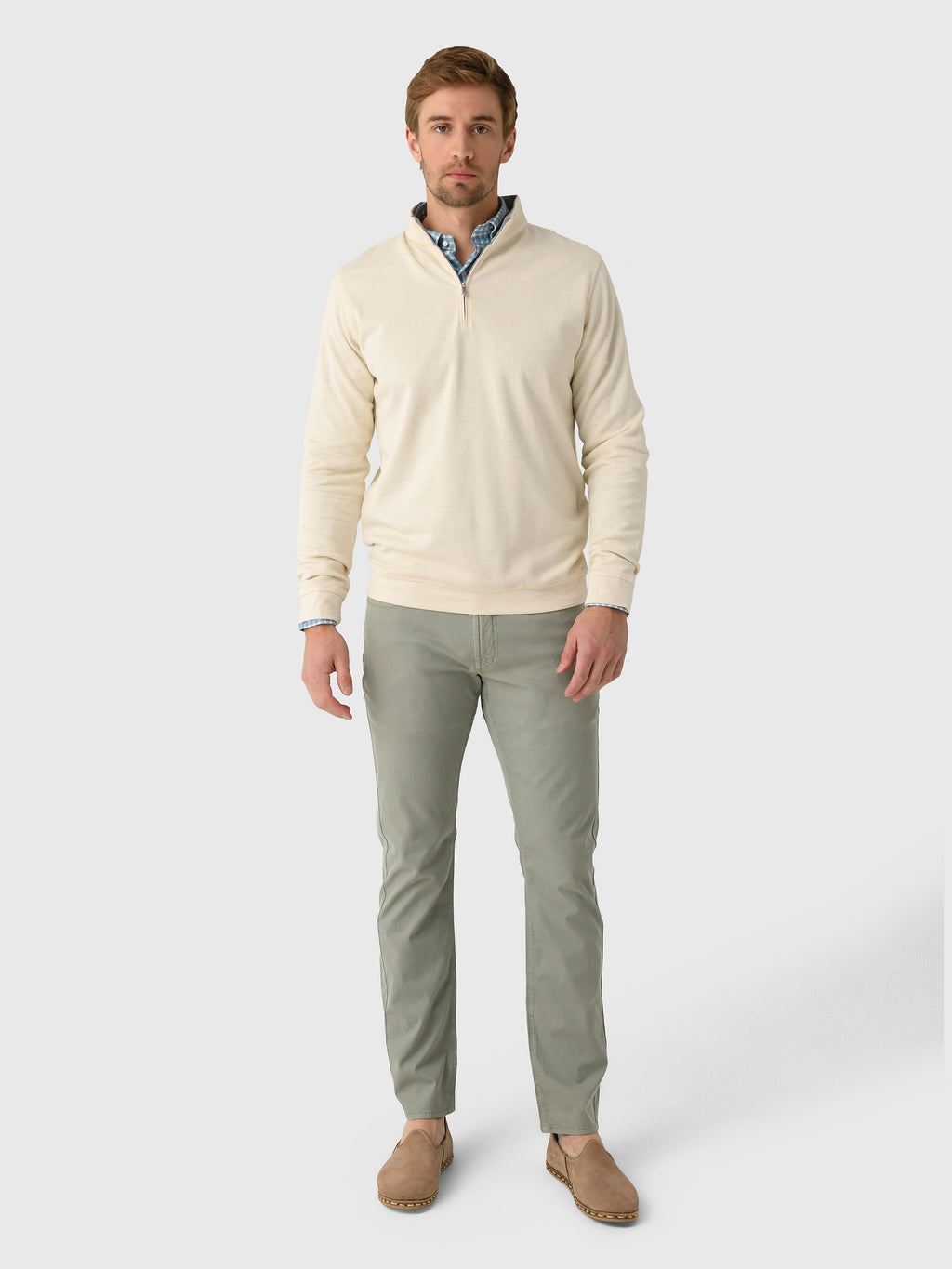 Peter Millar Crown Men's Comfort Quarter-Zip - Saint Bernard