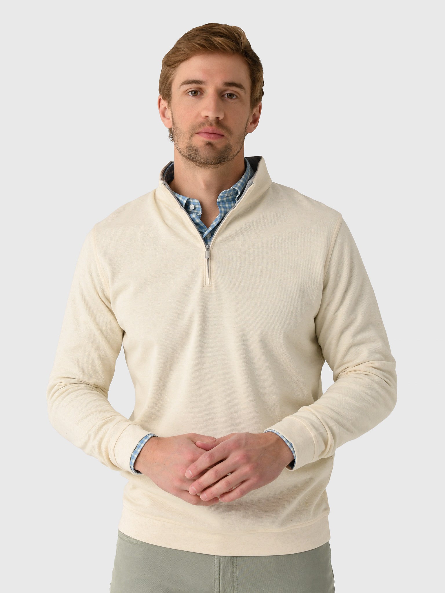 Peter Millar Crown Men's Comfort Quarter-Zip - Saint Bernard