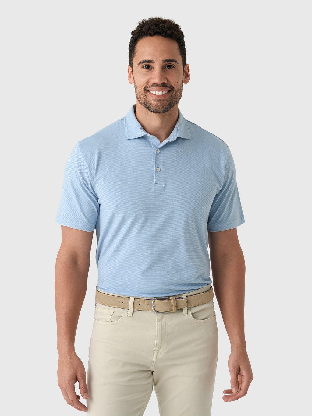 Peter Millar Crown Men's Ryles Flex Cotton Polo - Saint Bernard