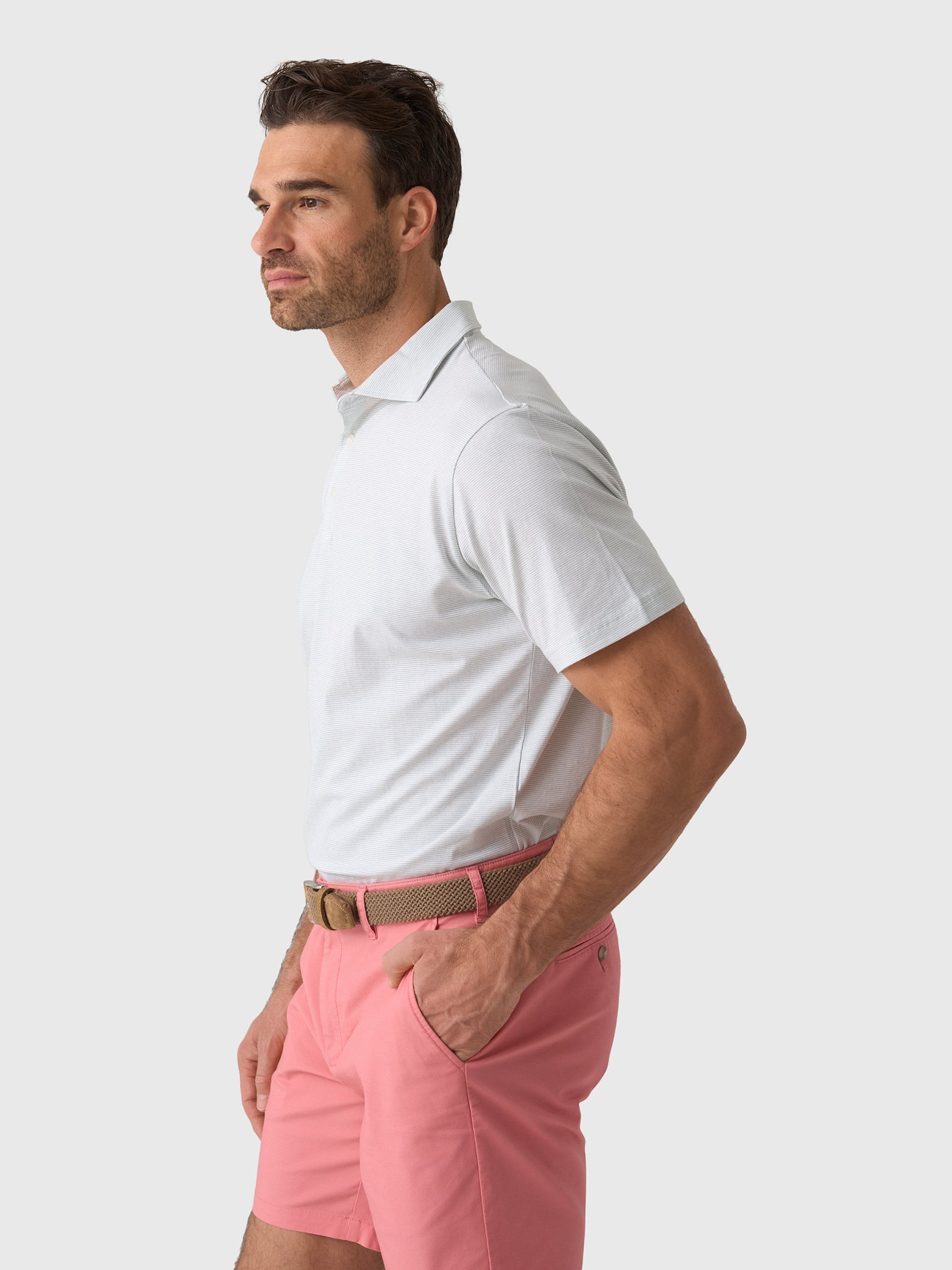 Peter Millar Crown Men's Ryles Flex Cotton Polo - Saint Bernard