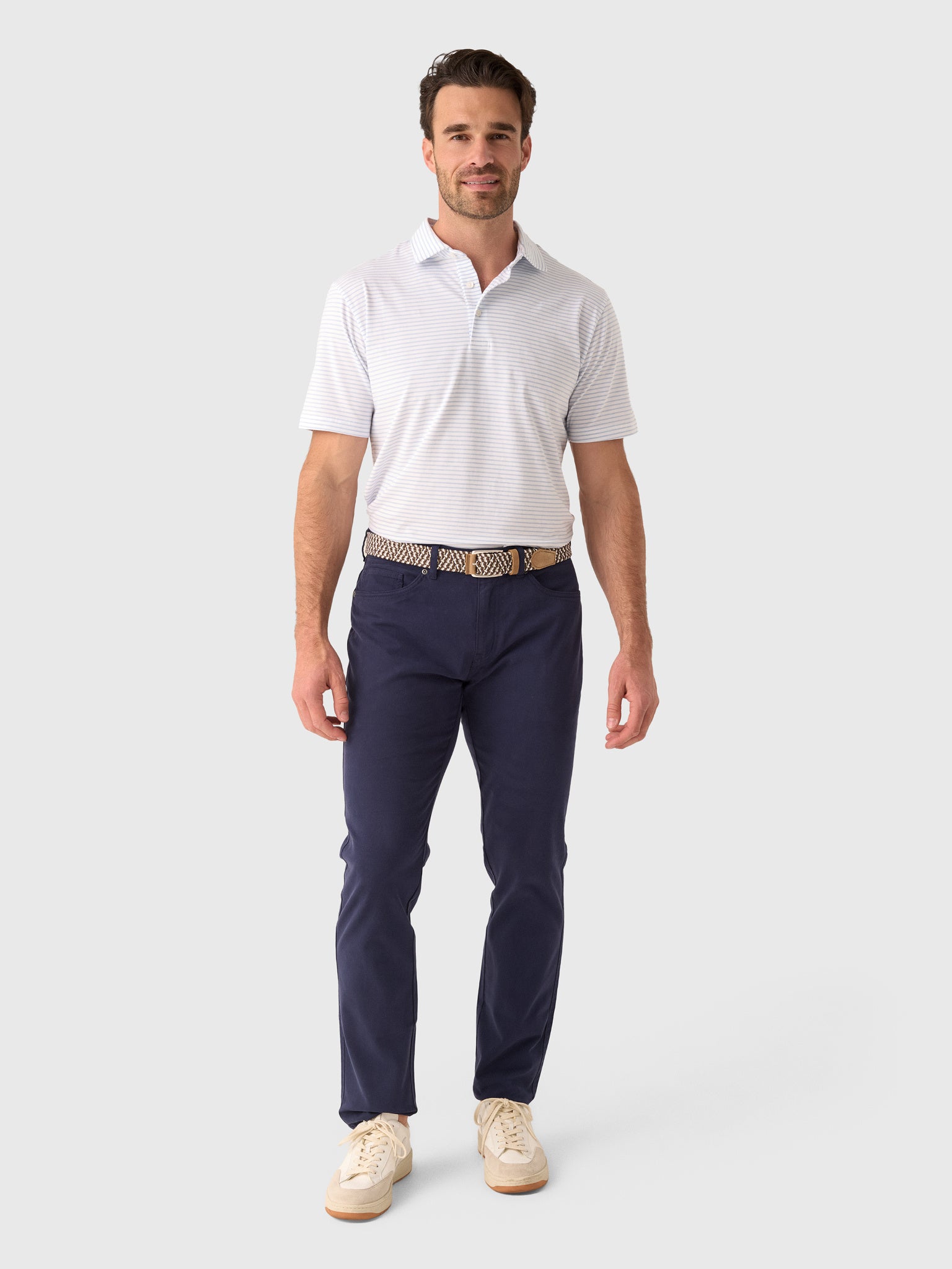 Peter Millar Crown Men's Gilman Flex Cotton Polo - Saint Bernard