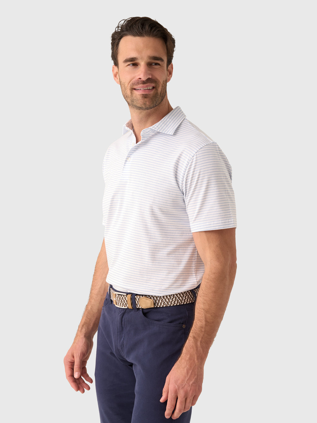 Peter Millar Crown Men's Gilman Flex Cotton Polo - Saint Bernard