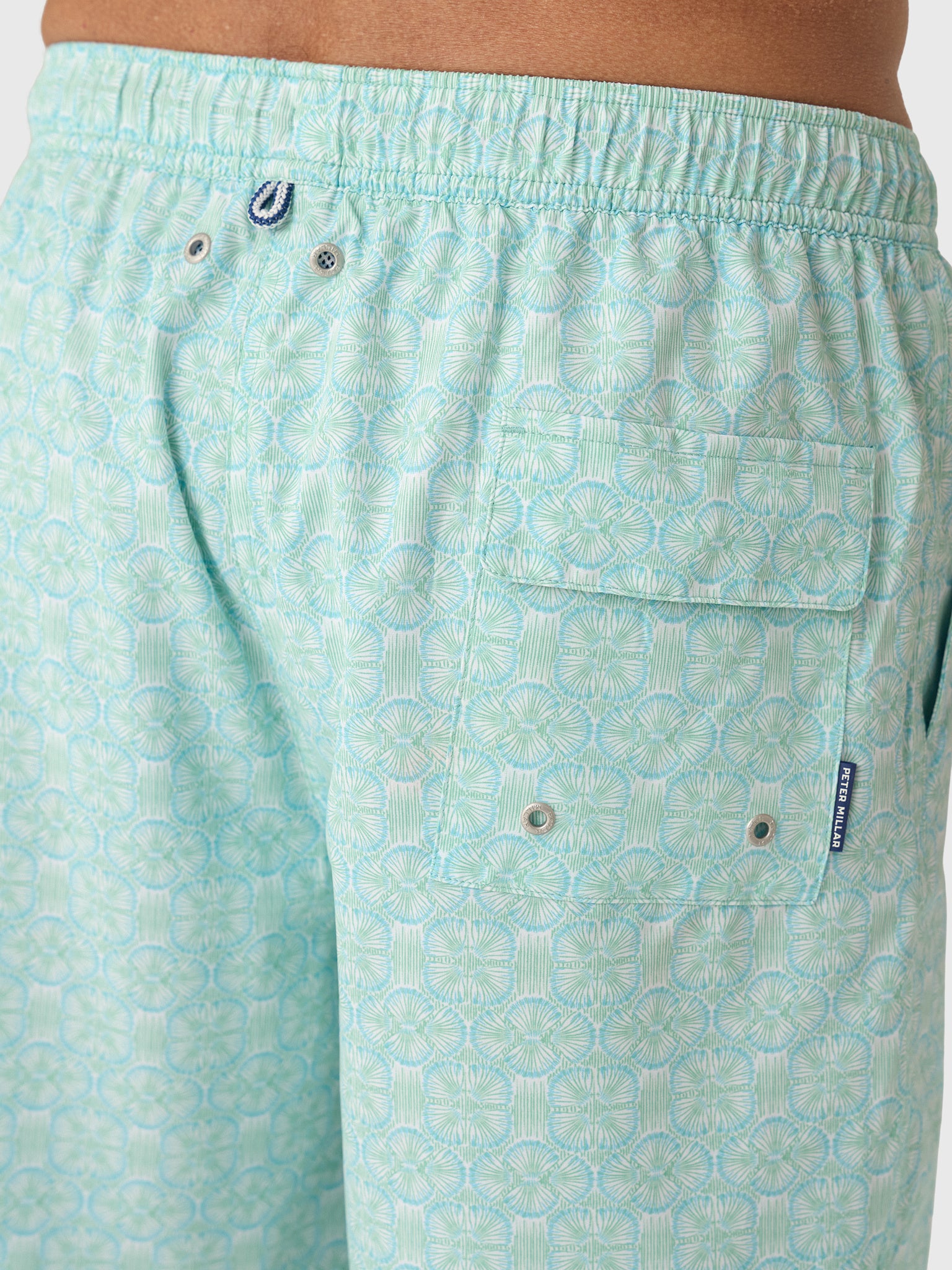 Peter Millar Crown Men's Tide Lines Swim Trunk - Saint Bernard