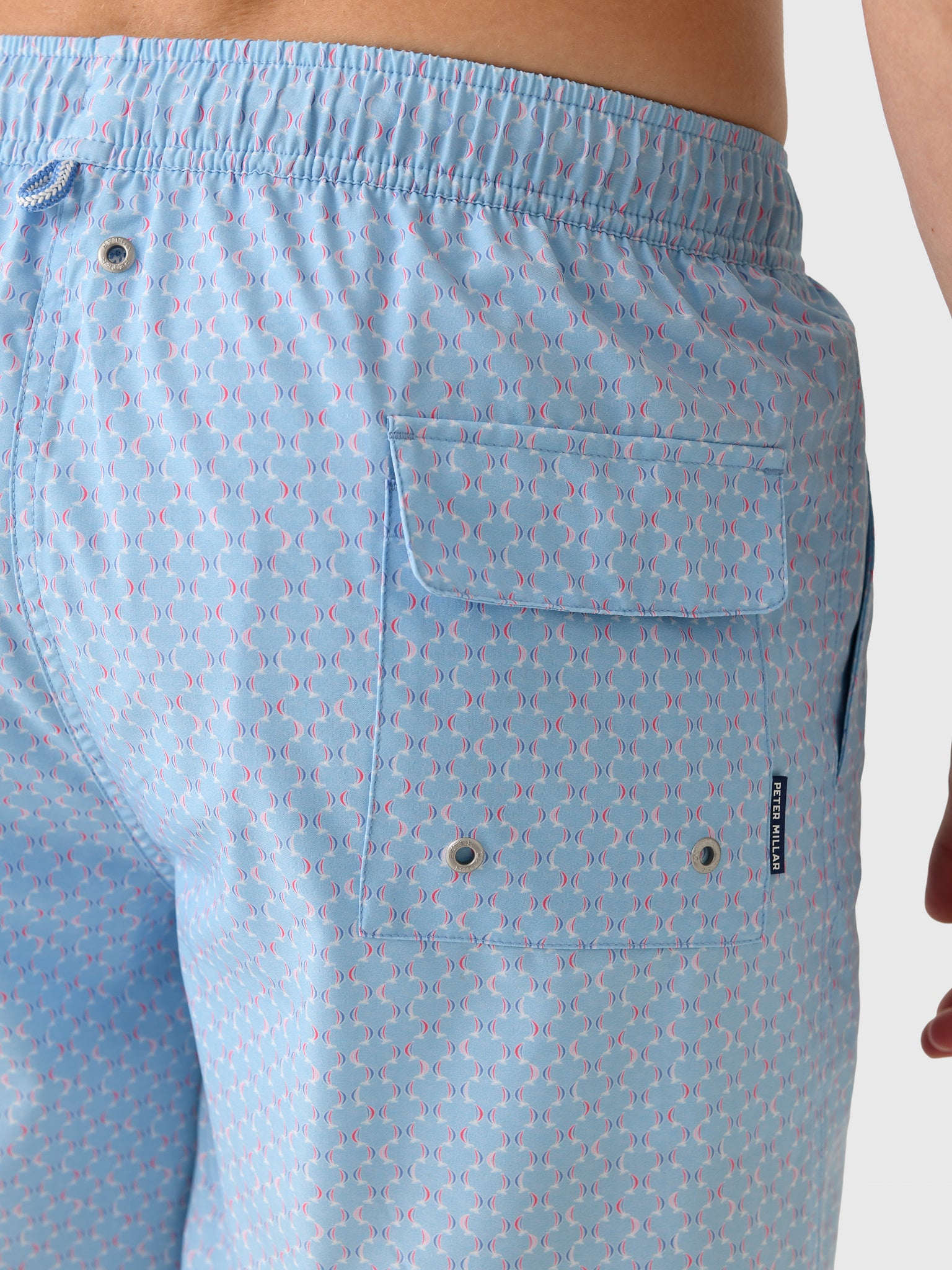 Peter Millar Crown Men's Wind In Your Sails Swim Trunk - Saint Bernard