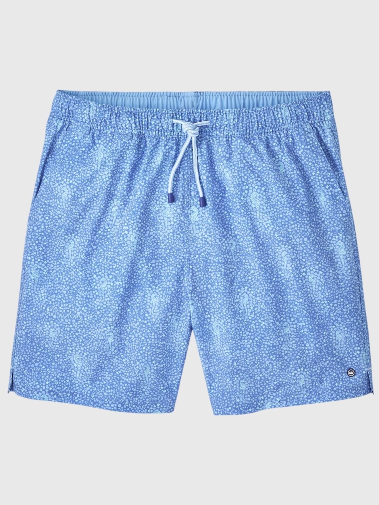 Peter Millar Crown Men's Sea Glass Seahorses Swim Trunk - Saint Bernard