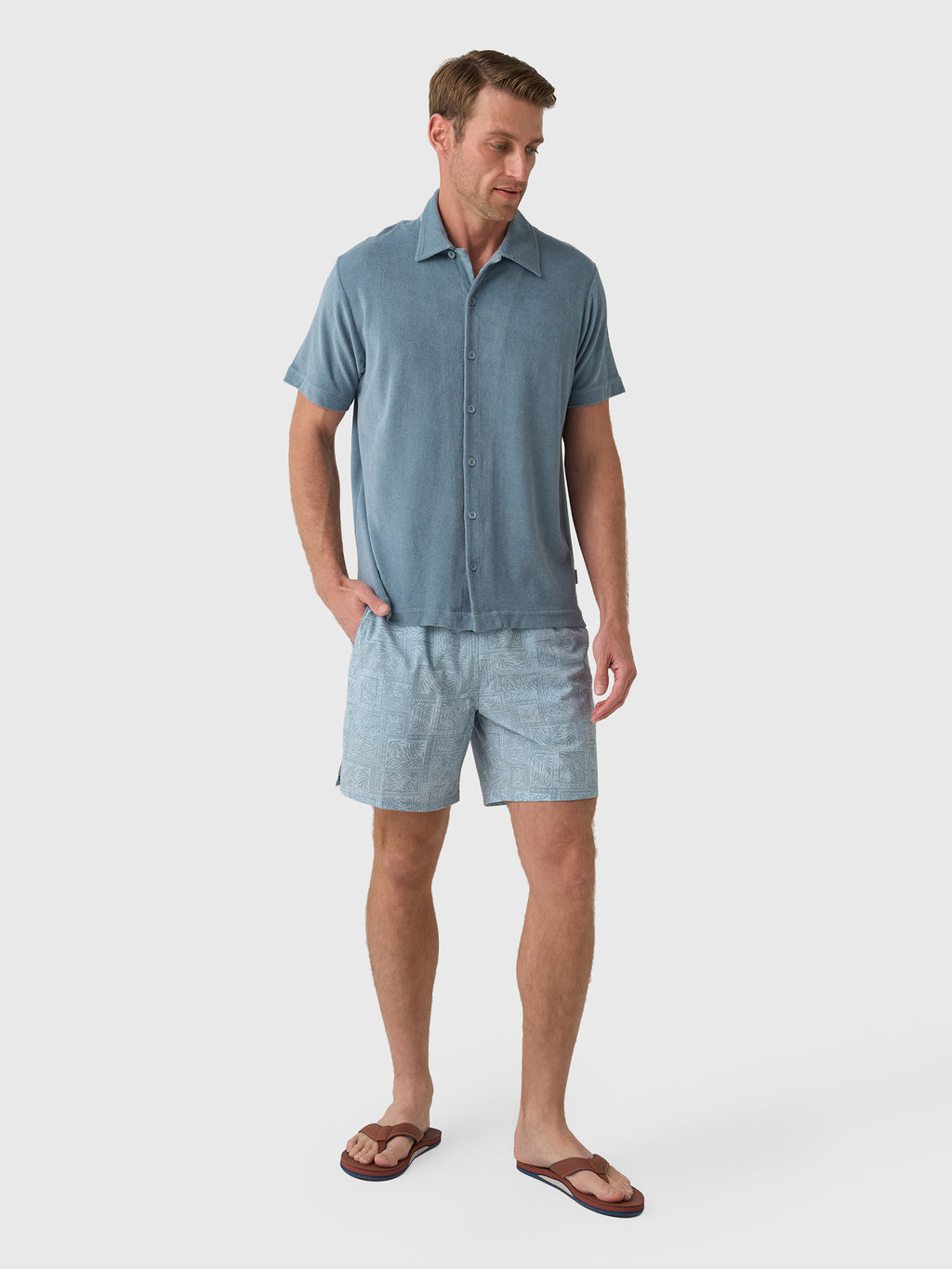 Peter Millar Crown Men's Seaside Shade Swim Trunk - Saint Bernard