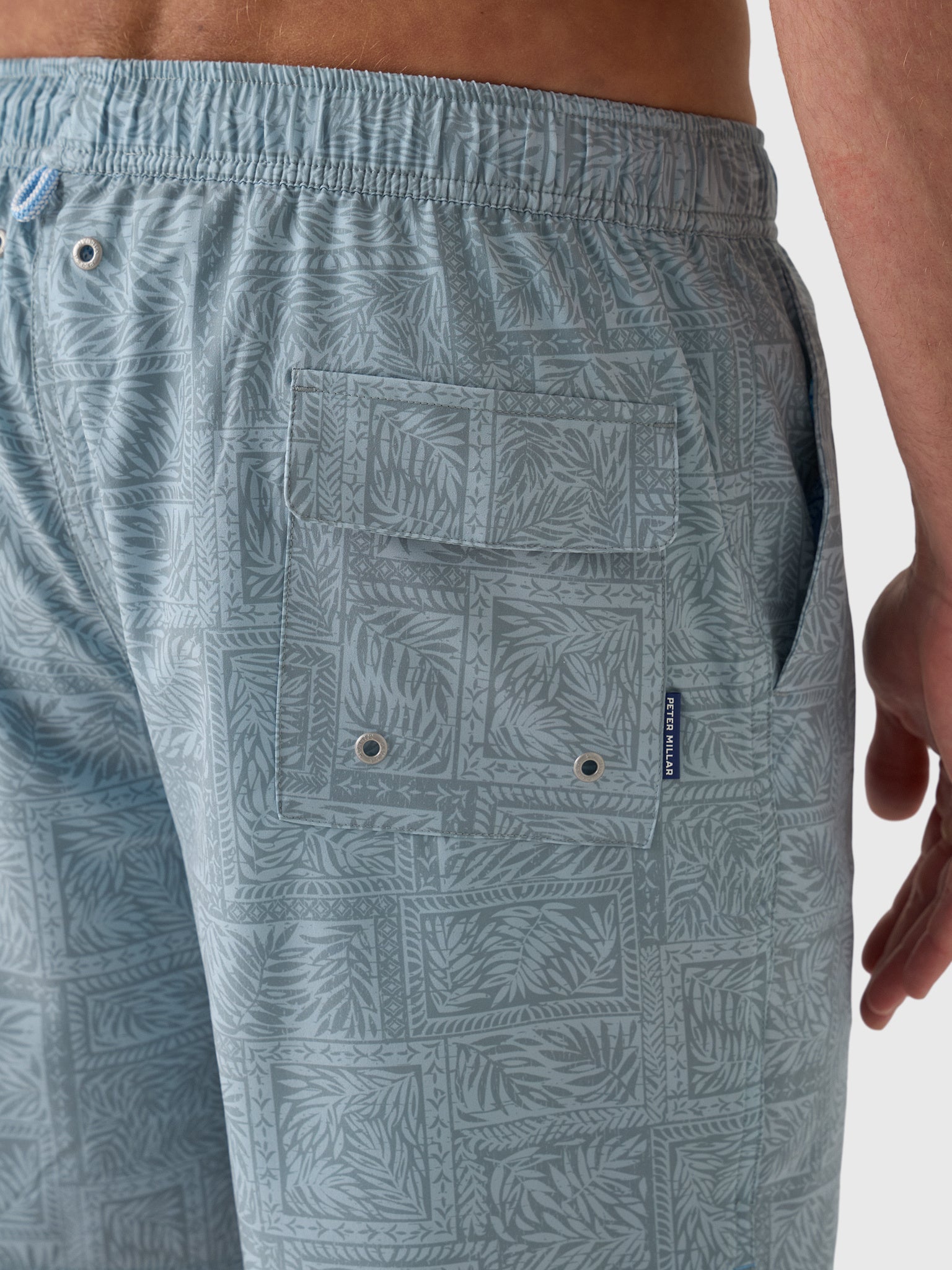 Peter Millar Crown Men's Seaside Shade Swim Trunk - Saint Bernard