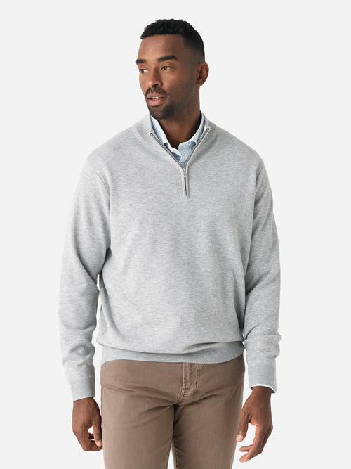 Peter Millar Crown Men's Coolspun Lite Cotton Quarter-Zip Sweater