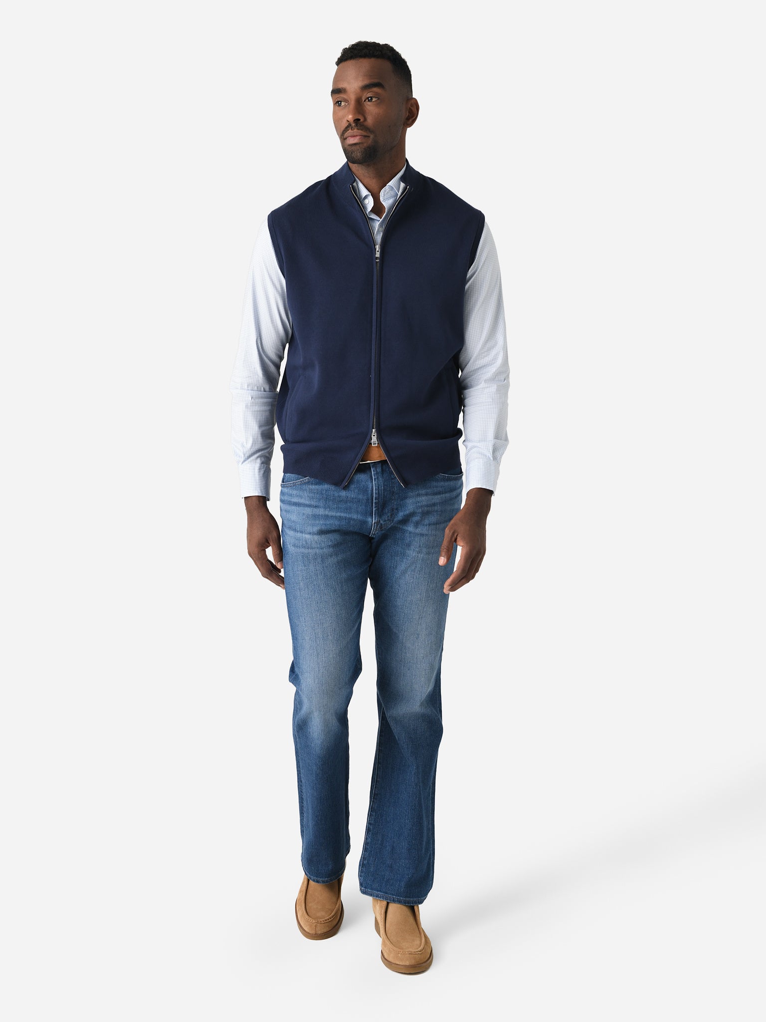 Peter Millar Crown Men's Coolspun Lite Full Zip Sweater Vest