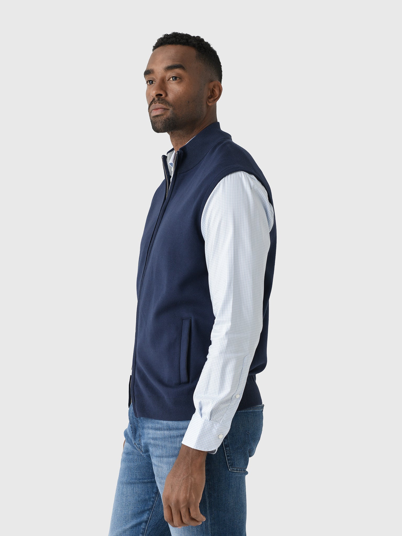 Peter Millar Crown Men's Coolspun Lite Full Zip Sweater Vest