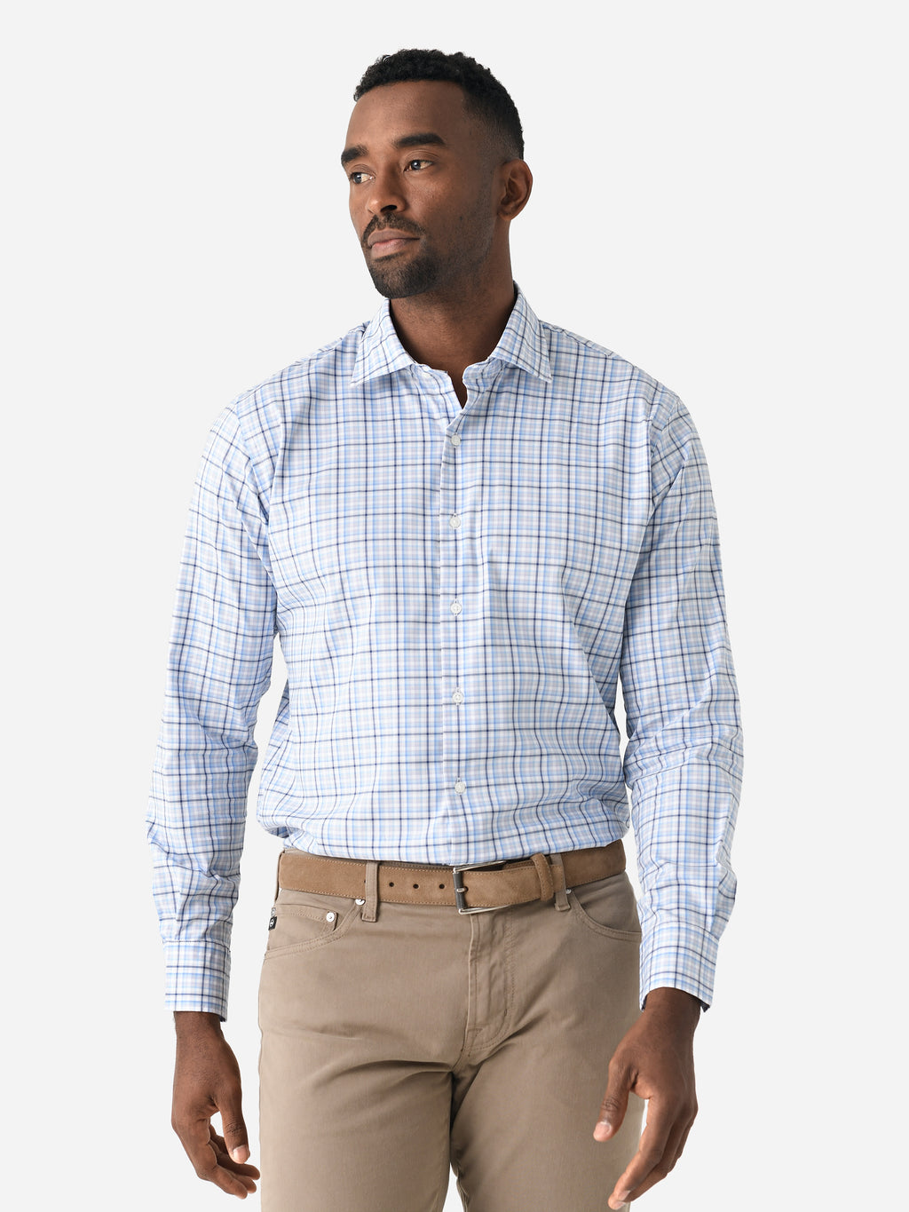 Peter Millar Crown Men's Simon Crown Lite Cotton-Stretch Sport Shirt - Saint Bernard