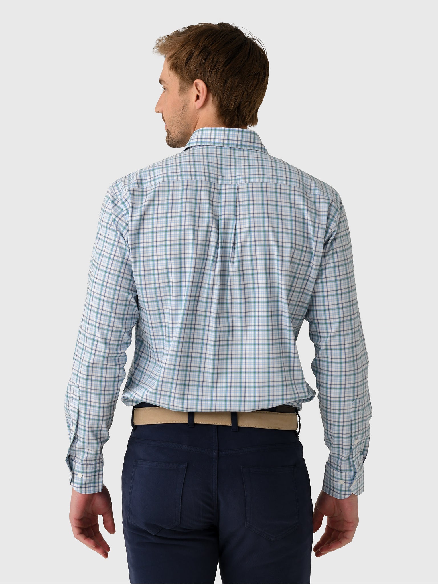 Peter Millar Crown Men's Simon Crown Lite Cotton-Stretch Sport Shirt - Saint Bernard