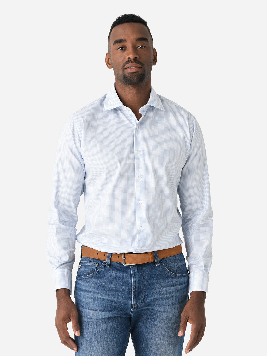 Peter Millar Crown Men's Conway Crown Lite Cotton-Stretch Sport Shirt - Saint Bernard