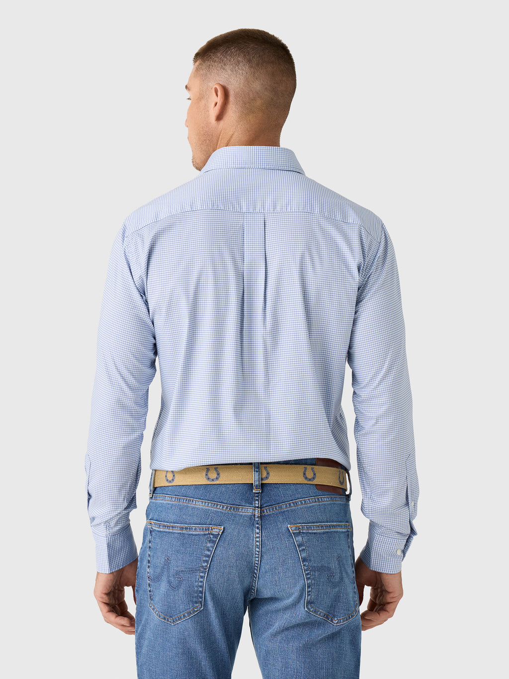 Peter Millar Crown Men's Conway Crown Lite Cotton-Stretch Sport Shirt - Saint Bernard
