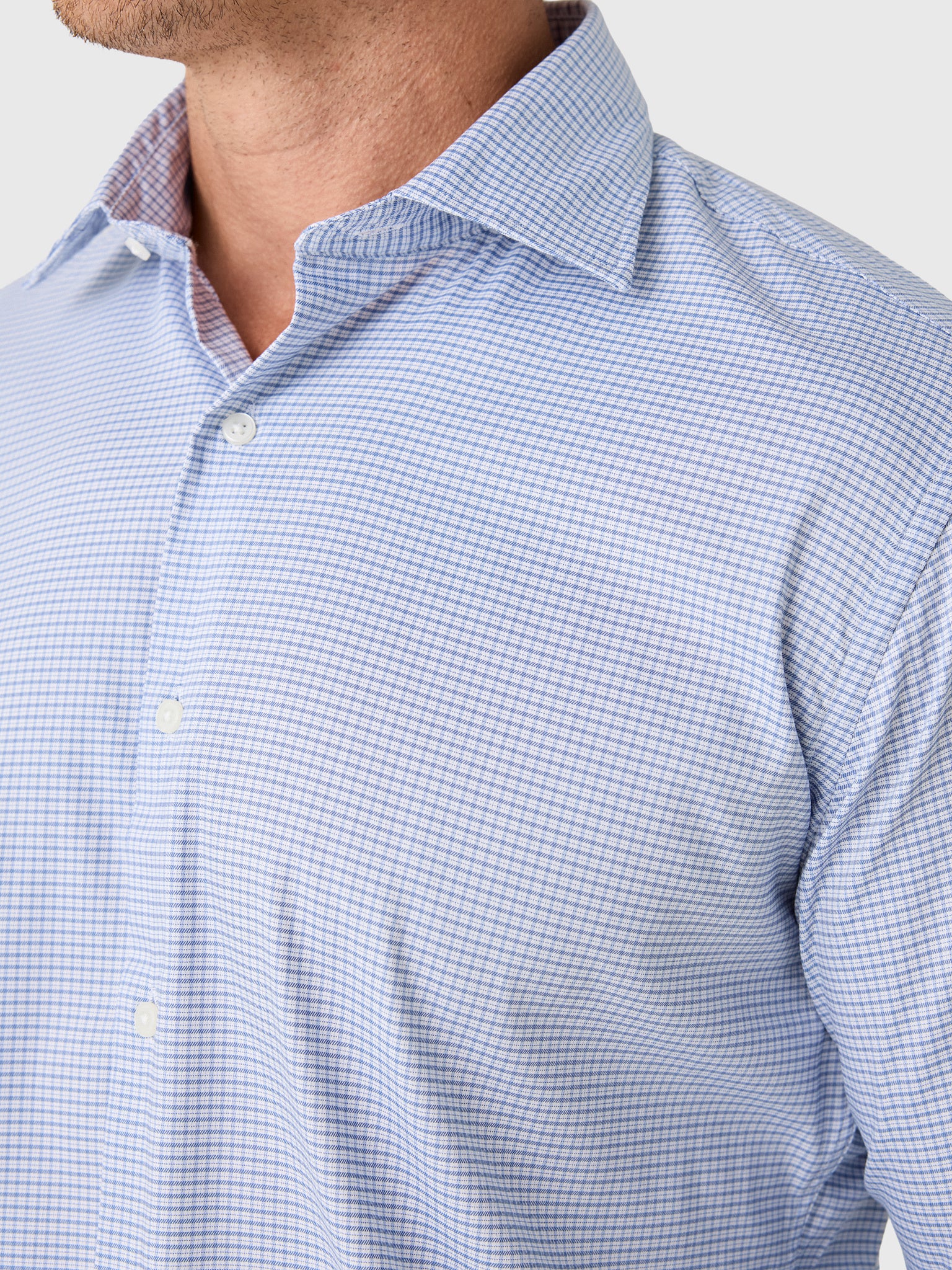Peter Millar Crown Men's Conway Crown Lite Cotton-Stretch Sport Shirt - Saint Bernard