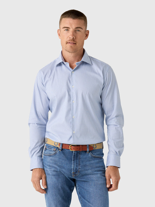 Peter Millar Crown Men's Conway Crown Lite Cotton-Stretch Sport Shirt - Saint Bernard
