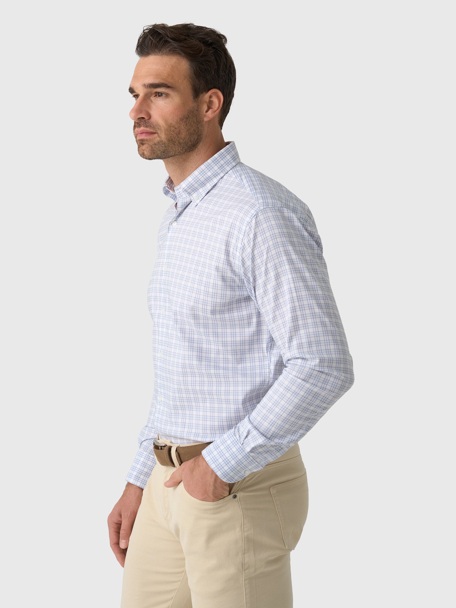 Peter Millar Crown Men's Douglas Crown Lite Cotton-Stretch Sport Shirt - Saint Bernard