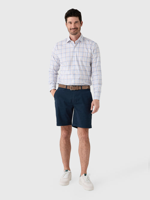 Peter Millar Crown Men's Warren Crown Lite Cotton-Stretch Sport Shirt - Saint Bernard