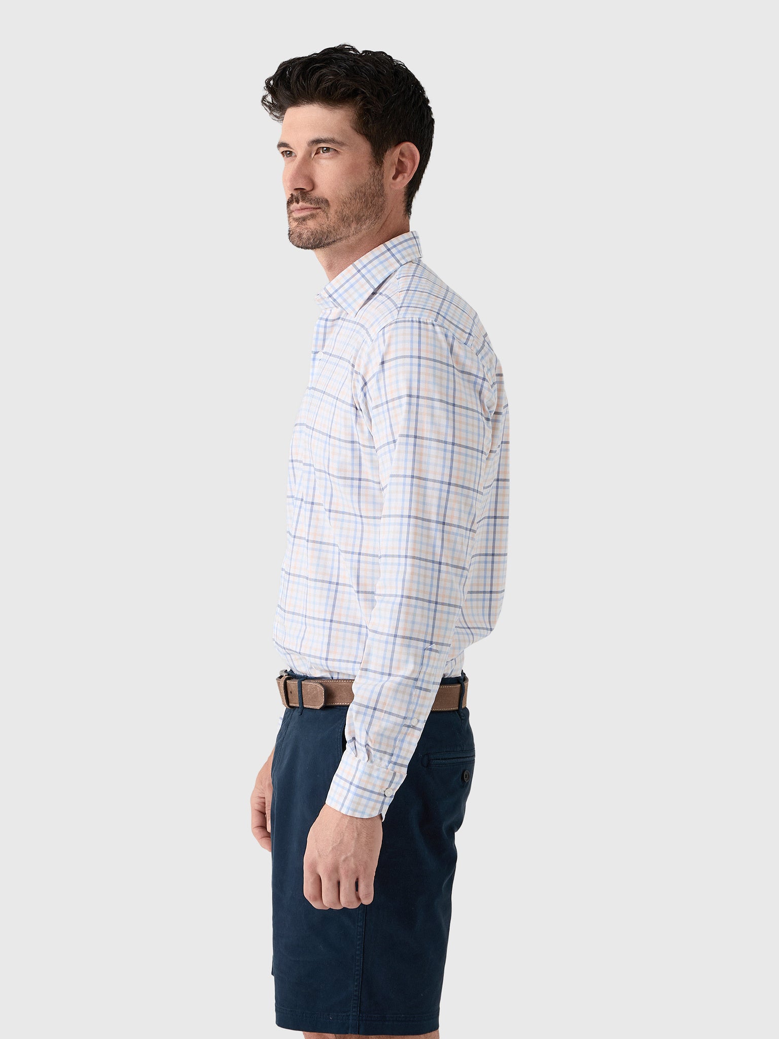 Peter Millar Crown Men's Warren Crown Lite Cotton-Stretch Sport Shirt - Saint Bernard
