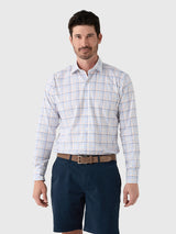 Peter Millar Crown Men's Warren Crown Lite Cotton-Stretch Sport Shirt - Saint Bernard