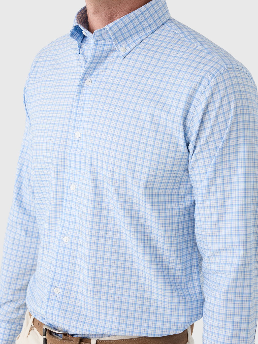 Peter Millar Crown Men's Calvin Crown Lite Cotton-Stretch Sport Shirt - Saint Bernard