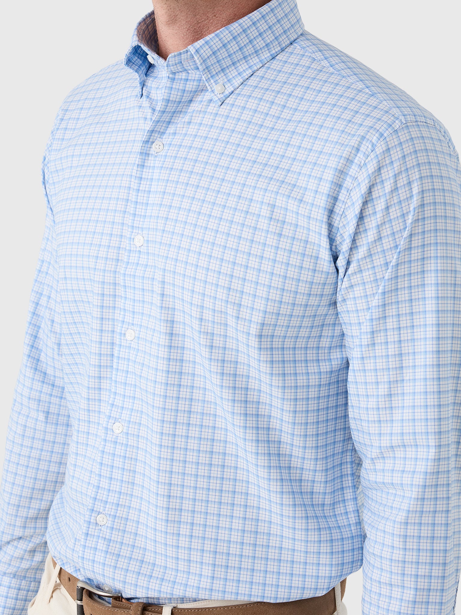 Peter Millar Crown Men's Calvin Crown Lite Cotton-Stretch Sport Shirt - Saint Bernard