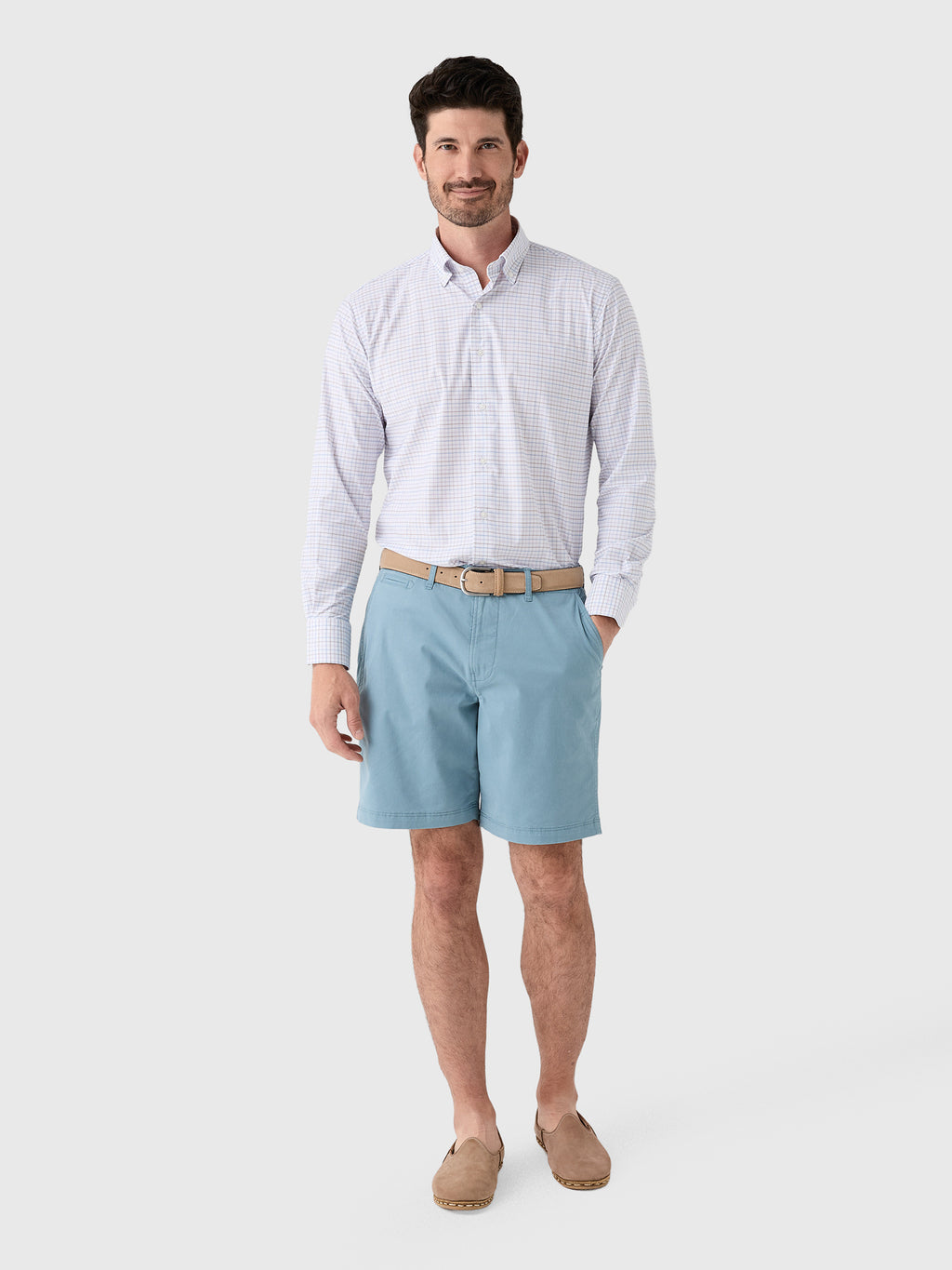 Peter Millar Crown Men's Rommel Performance Twill Sport Shirt - Saint Bernard