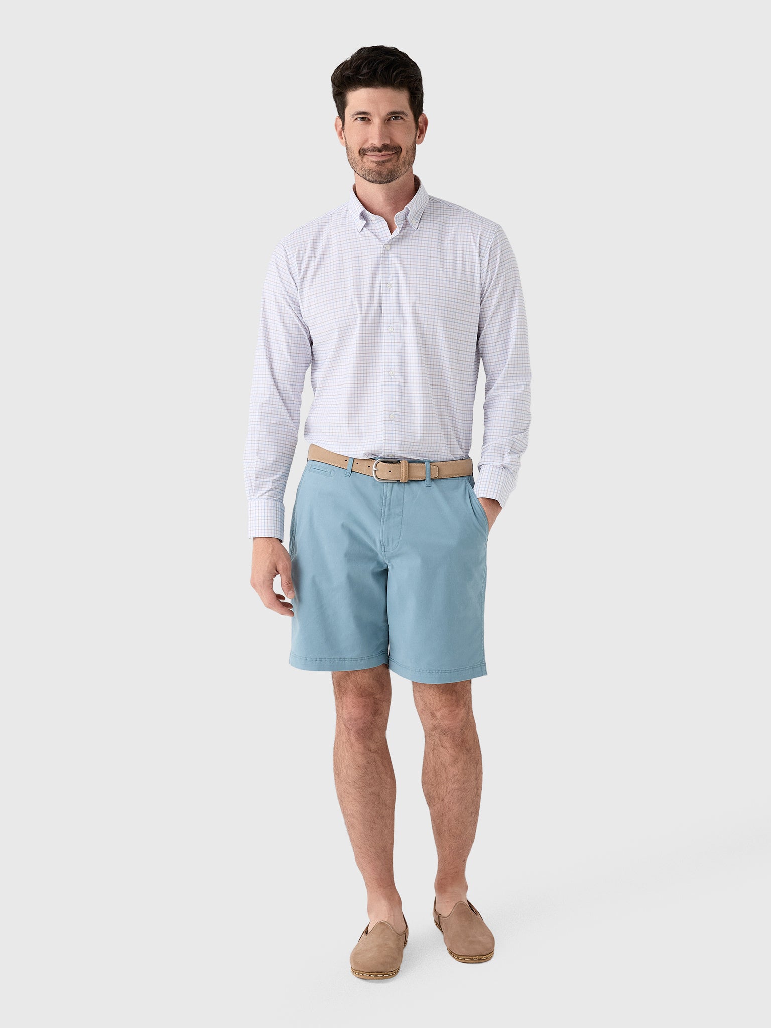 Peter Millar Crown Men's Rommel Performance Twill Sport Shirt - Saint Bernard