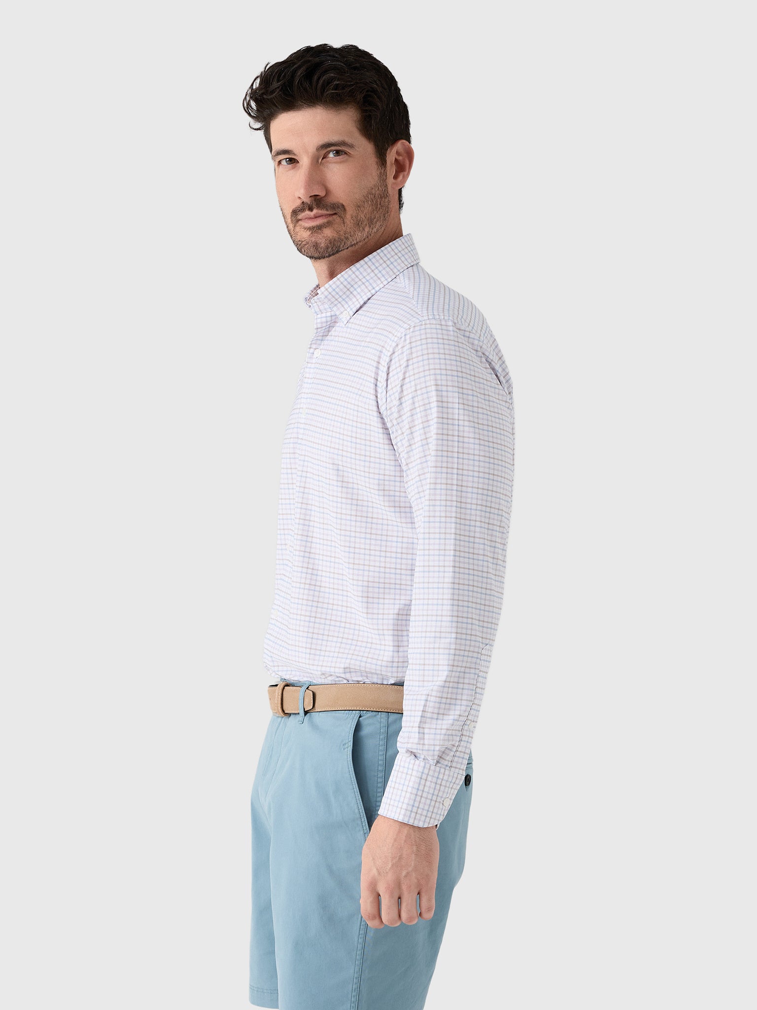 Peter Millar Crown Men's Rommel Performance Twill Sport Shirt - Saint Bernard