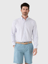Peter Millar Crown Men's Rommel Performance Twill Sport Shirt - Saint Bernard