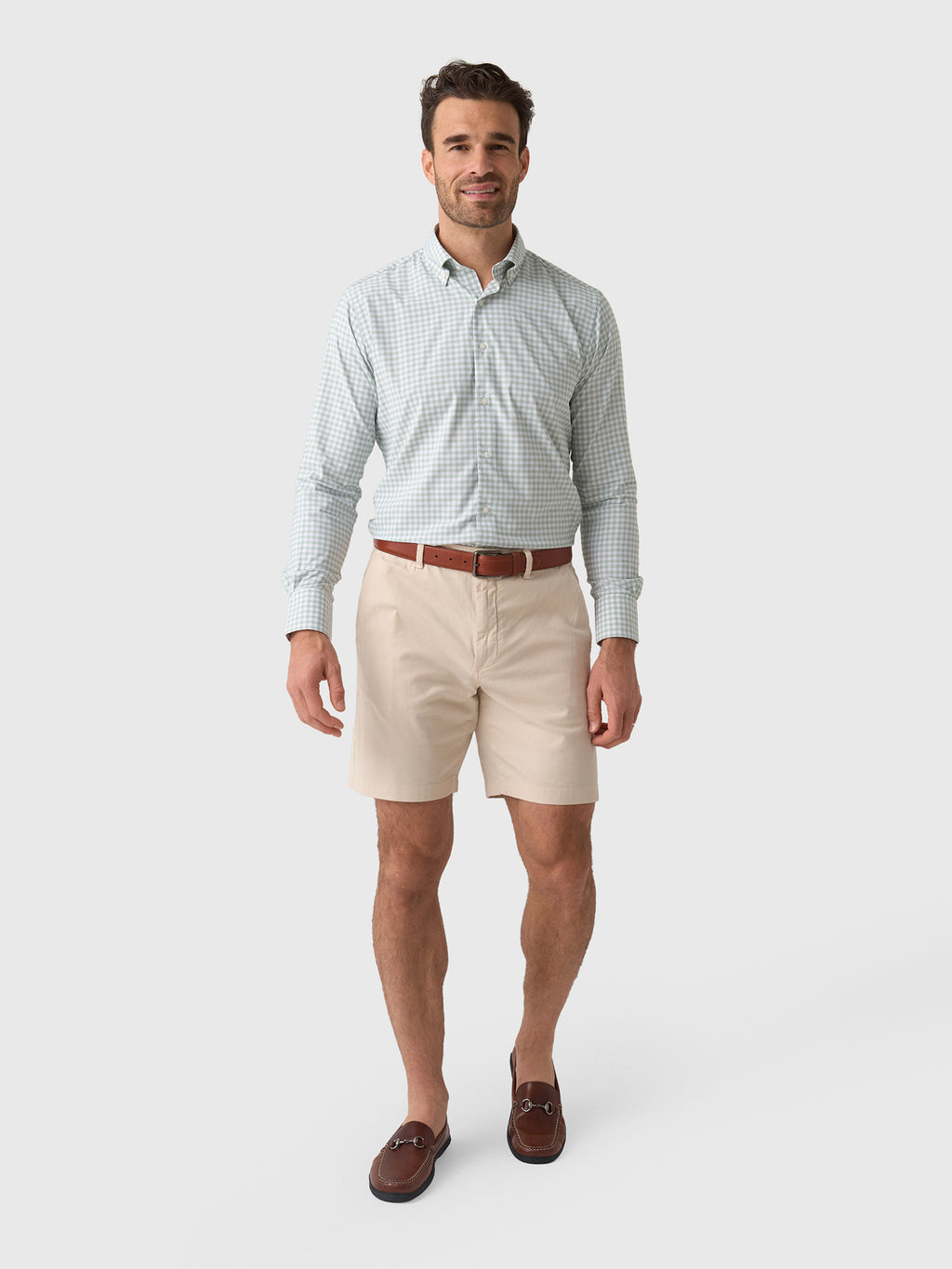 Peter Millar Crown Men's Lewis Performance Twill Sport Shirt - Saint Bernard