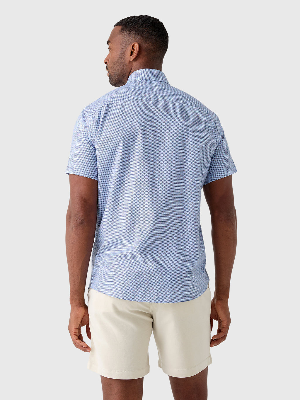 Peter Millar Crown Men's Patton Performance Poplin Sport Shirt - Saint Bernard