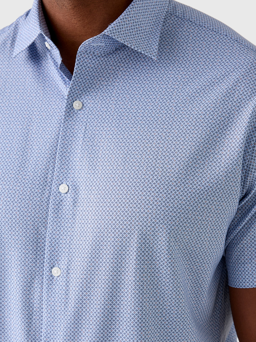 Peter Millar Crown Men's Patton Performance Poplin Sport Shirt - Saint Bernard