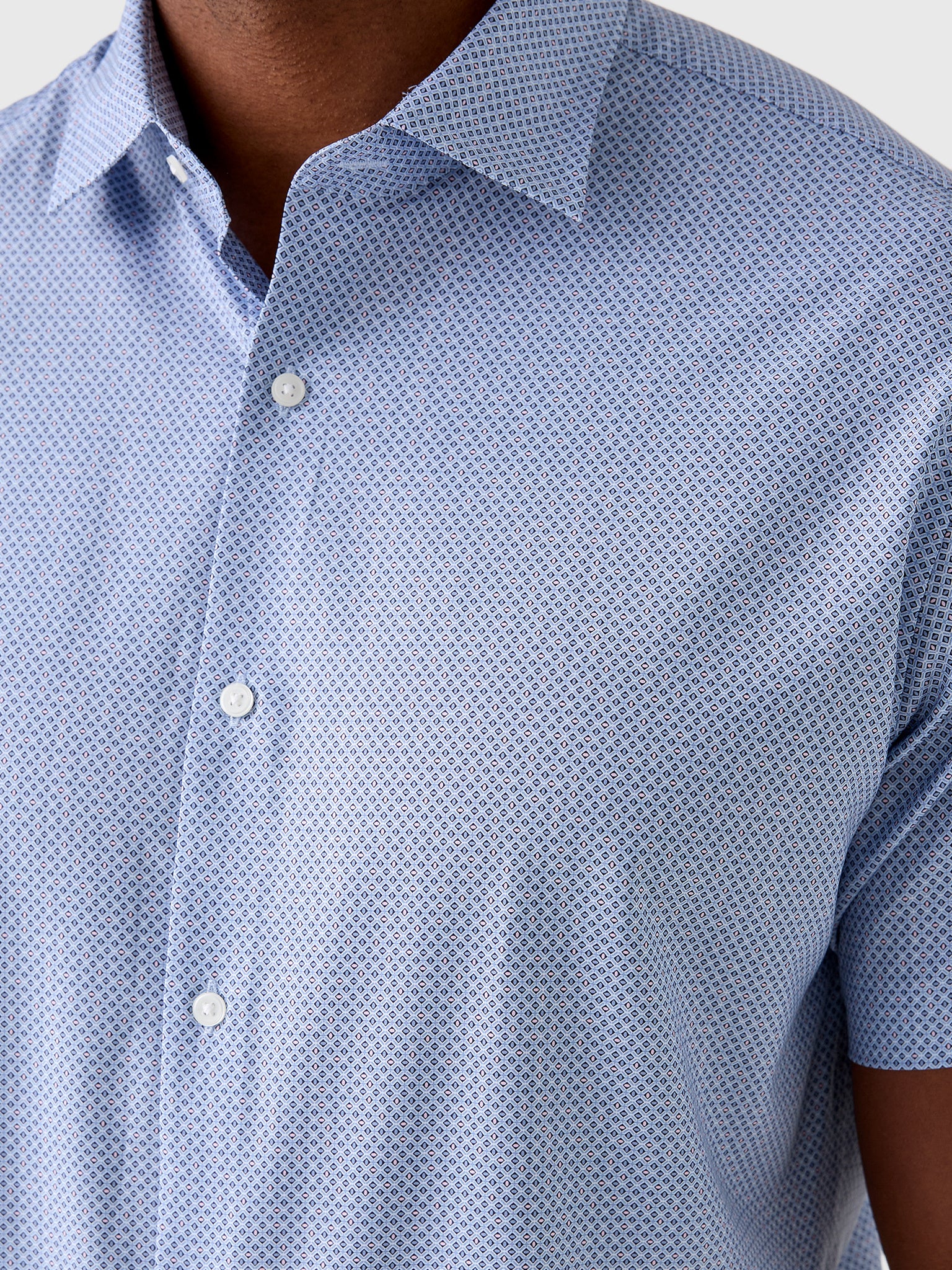 Peter Millar Crown Men's Patton Performance Poplin Sport Shirt - Saint Bernard