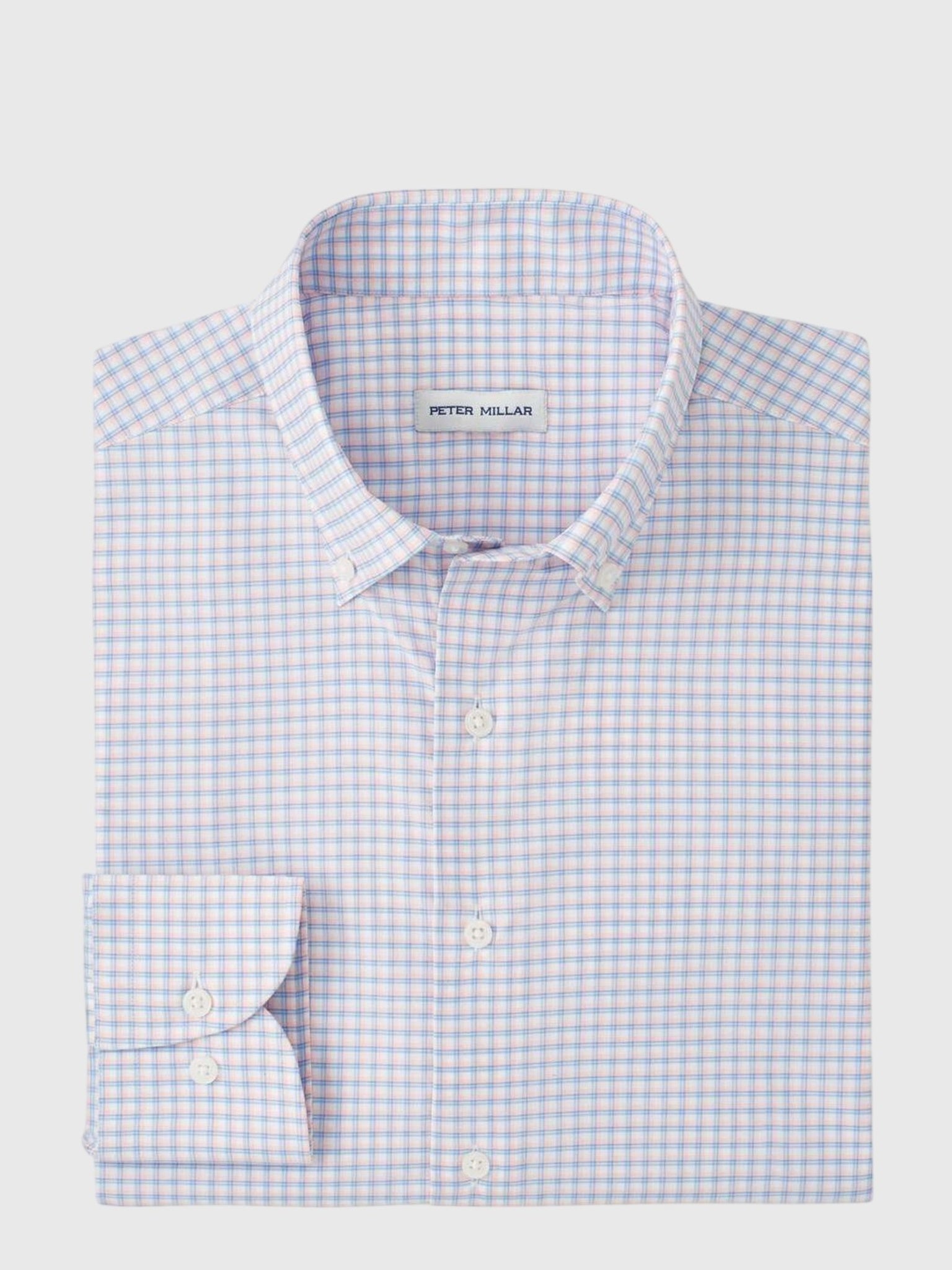 Peter Millar Crown Men's Gregory Performance Twill Sport Shirt - Saint Bernard
