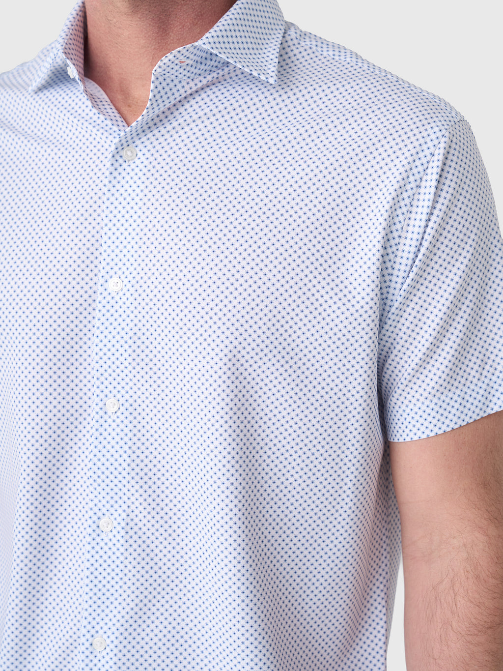 Peter Millar Crown Men's Cecil Performance Poplin Sport Shirt - Saint Bernard