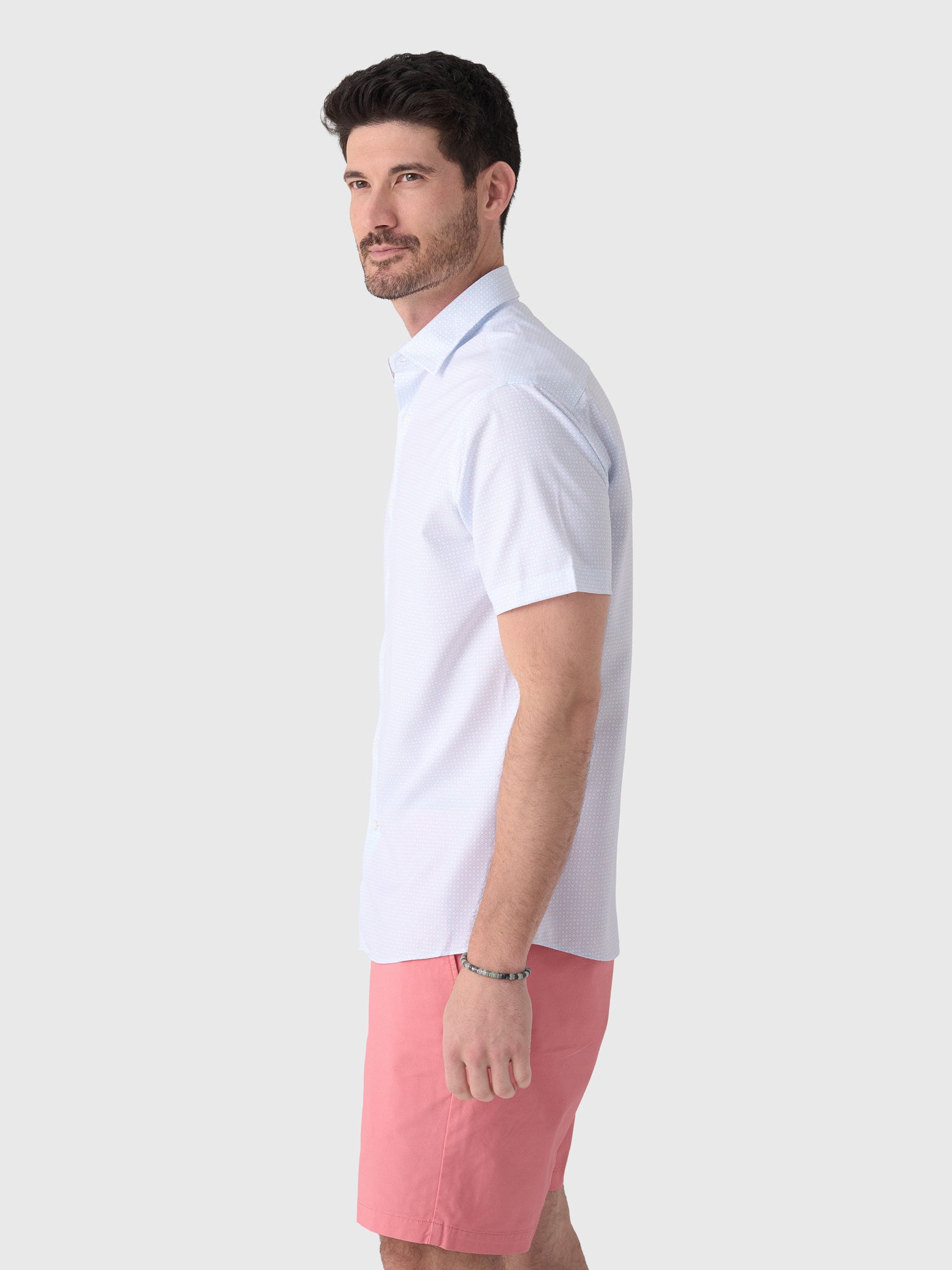 Peter Millar Crown Men's Baldwin Performance Poplin Sport Shirt - Saint Bernard