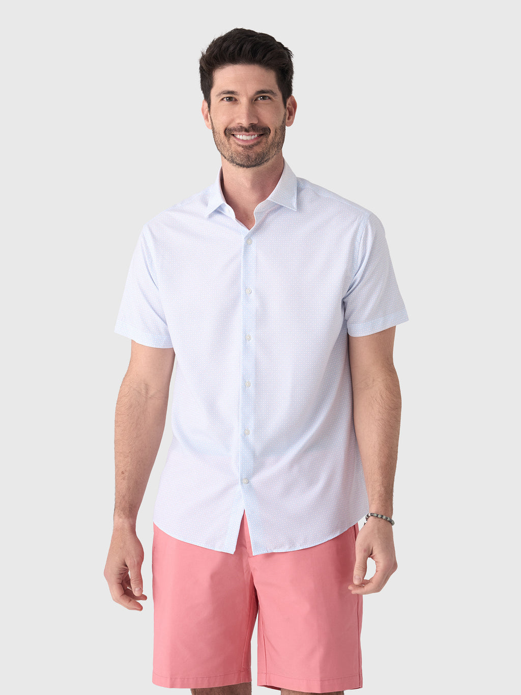 Peter Millar Crown Men's Baldwin Performance Poplin Sport Shirt - Saint Bernard